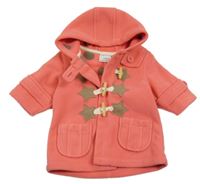 Korálový fleecový kabátek s kapucňou Next