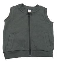 Tmavosivá tepláková vesta