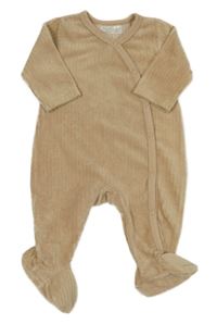 Hnedý rebrovaný zamatový overal