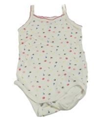 Biele body s kvítky Pocopiano