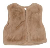 Pudrová kožušinová podšitá vesta Next