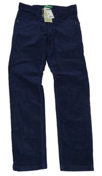 Nové - tmavomodré skinny manšestráky Benetton