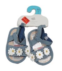 Nové - modré páskové capáčky s kvítky Primark