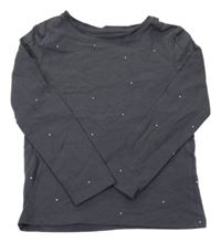 Tmavosivé bodkovaná é tričko H&M