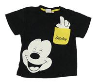 Černé tričko s Mickeym Disney