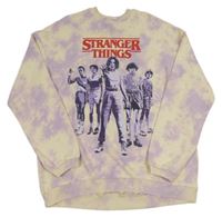 Smetanovo-lila batikovaná mikina - Satranger Things H&M
