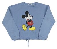 Svetlomodrá crop mikina s Mickeym H&M