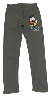 Antracitové legíny s Mickeym Disney