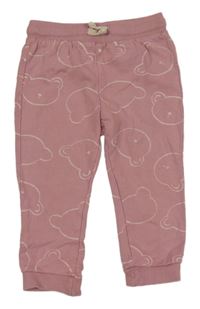 Růžové tepláky s medvídky 