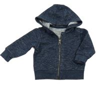 Tmavomodrá melírovaná prepínaci mikina s kapucňou Primark