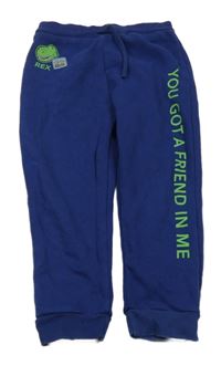 Tmavomodré tepláky s nápisom a Rexem George