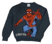 Šedomodrý svetr se Spidermanem Nutmeg