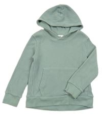 Svetlozelená rebrovaná mikina s kapucňou H&M