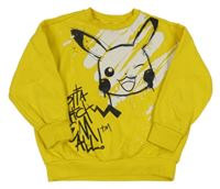 Žluto-černá mikina s Pikachu a nápisem 