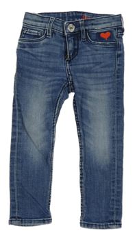 Modré skinny rifle se srdcem Denim Co.