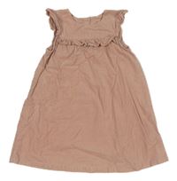 Ružové menšestrové šaty s volánikmi H&M