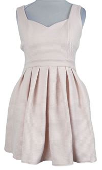 Dámské světlerůžové žebrované šaty Topshop 