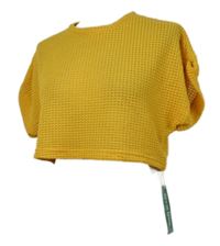 Nové - Dámske okrové pletené crop tričko Shein