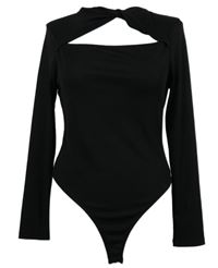 Dámské černé žebrované body Primark 