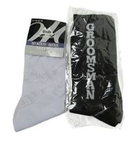 Nové - 2x Pánske čierne + biele ponožky s nápisy vel. 42-45