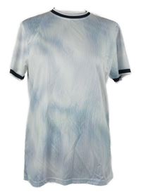 Pánske modro-zeleno-biele prúžkované športové tričko