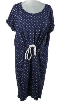 Dámské tmavomodré bavlněné šaty s lodičkami Kangaroos 