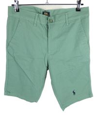 Pánske svetlozelené plátenné chino kraťasy Ralph Lauren