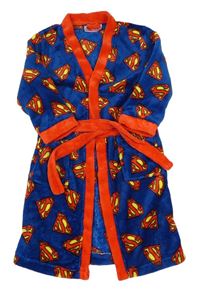 Modro-červený chlupatý župan Superman