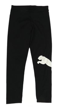 Čierne športové legíny s logom Puma