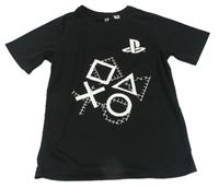 Čierne športové tričko s potiskem Playstation H&M