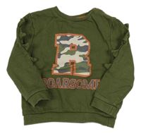 Khaki mikina s nápisom Pep&Co