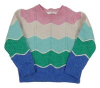 Barevný pruhovaný svetr M&S