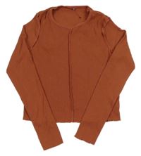 Khaki žebrované crop triko George