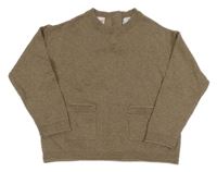 Hnedý sveter s vreckami Zara