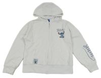 Biela prepínaci mikina so Stichem a kapucňou Disney