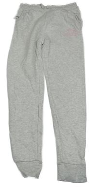 Světlešedé melírované tepláky s logem Jack Wills