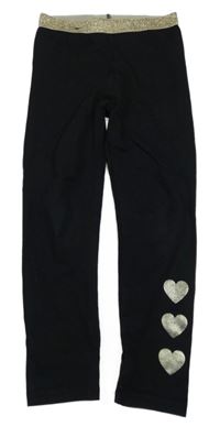 Černo-zlaté legíny se srdíčky George