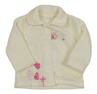 Biela prepínaci mikina s kvietkami a včielkou