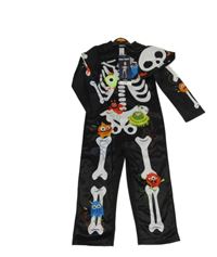 Nové - Čierny overal s kostrou+ čapica George