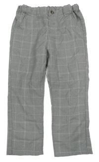 Sivo-biele kockované nohavice H&M