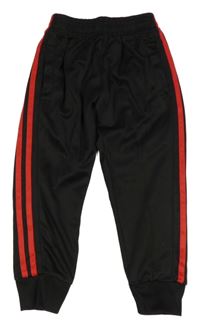 Černo-červené sportovní tepláky 