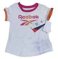 Bílé trirko s barevnými lemy Reebok