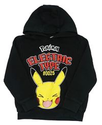 Čierna mikina s Pikachu a kapucňou