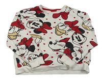 Bílá oversize mikina s Minnie Disney