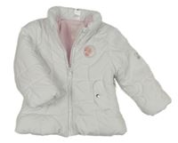 Biela šušťáková zimná bunda s nášivkou C&A