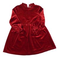 Červené zamatové šaty St. Bernard