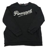 Černá mikina s logem Pineapple