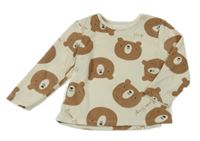 Béžové plyšové triko s medvědy Primark