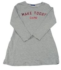 Sivé teplákové šaty s nápisom Pepperts