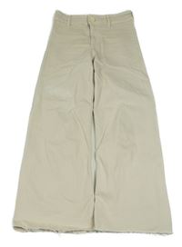 Světlebéžové wide leg rifle Zara